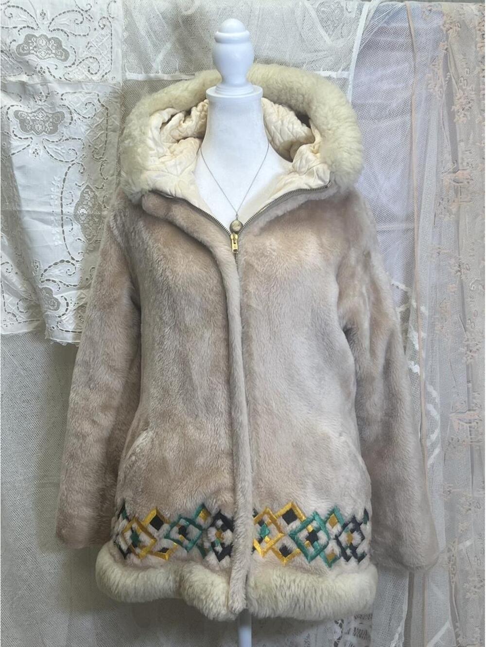 vintage 1960s Kul-E-Tuk faux fur style parka